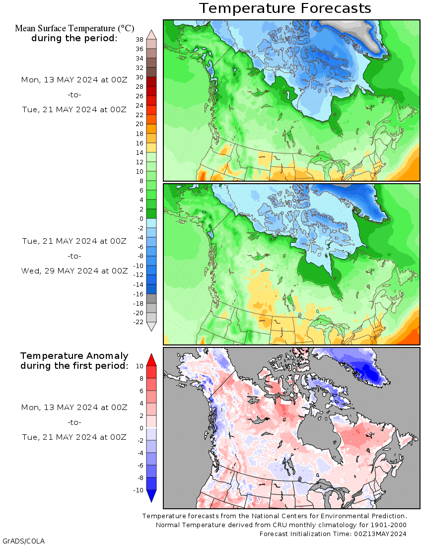 température Canada & Alaska